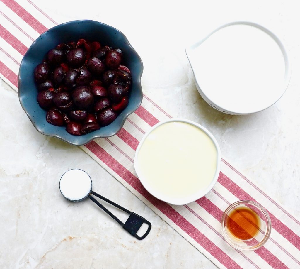 Roasted Cherry No Churn Ice Cream