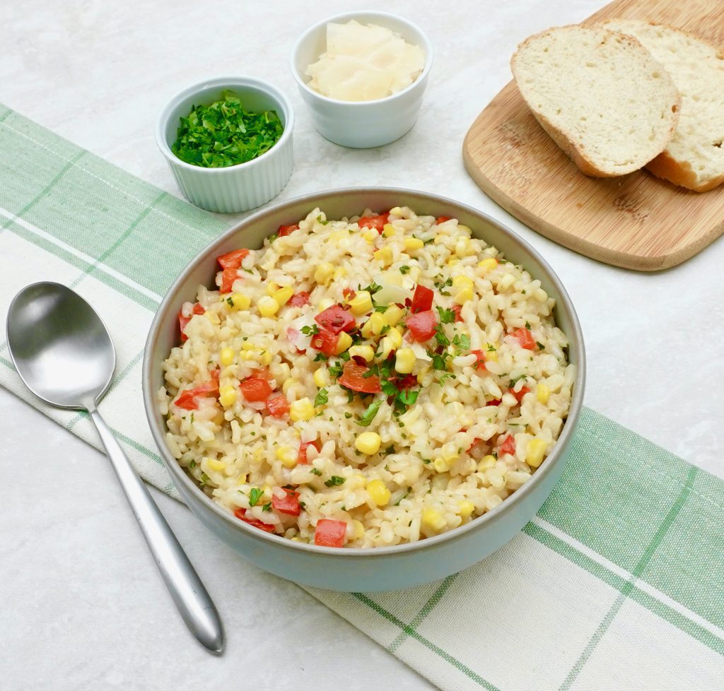 Red Pepper Corn Risotto