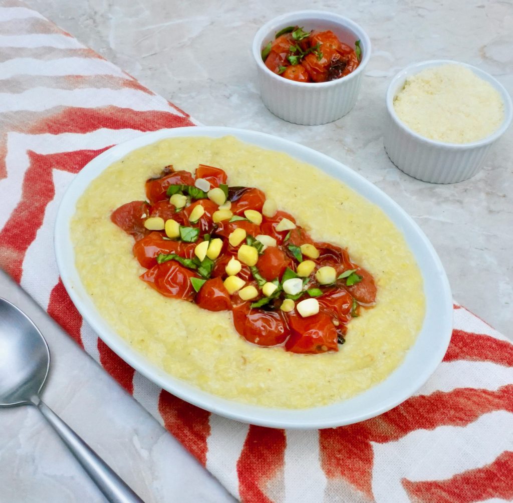 Burst Tomato Corn Polenta