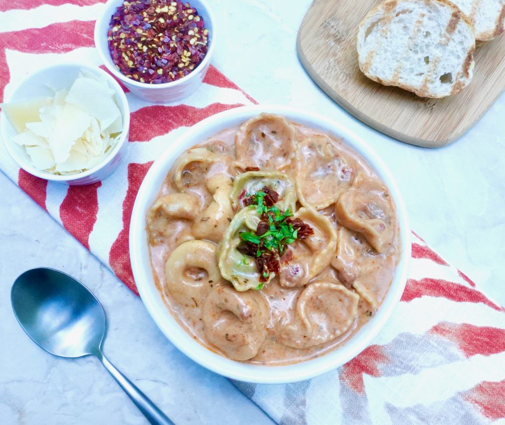 Sun Dried Tomato Tortellini Soup