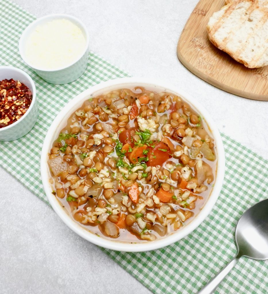 Lentil Brown Rice Soup