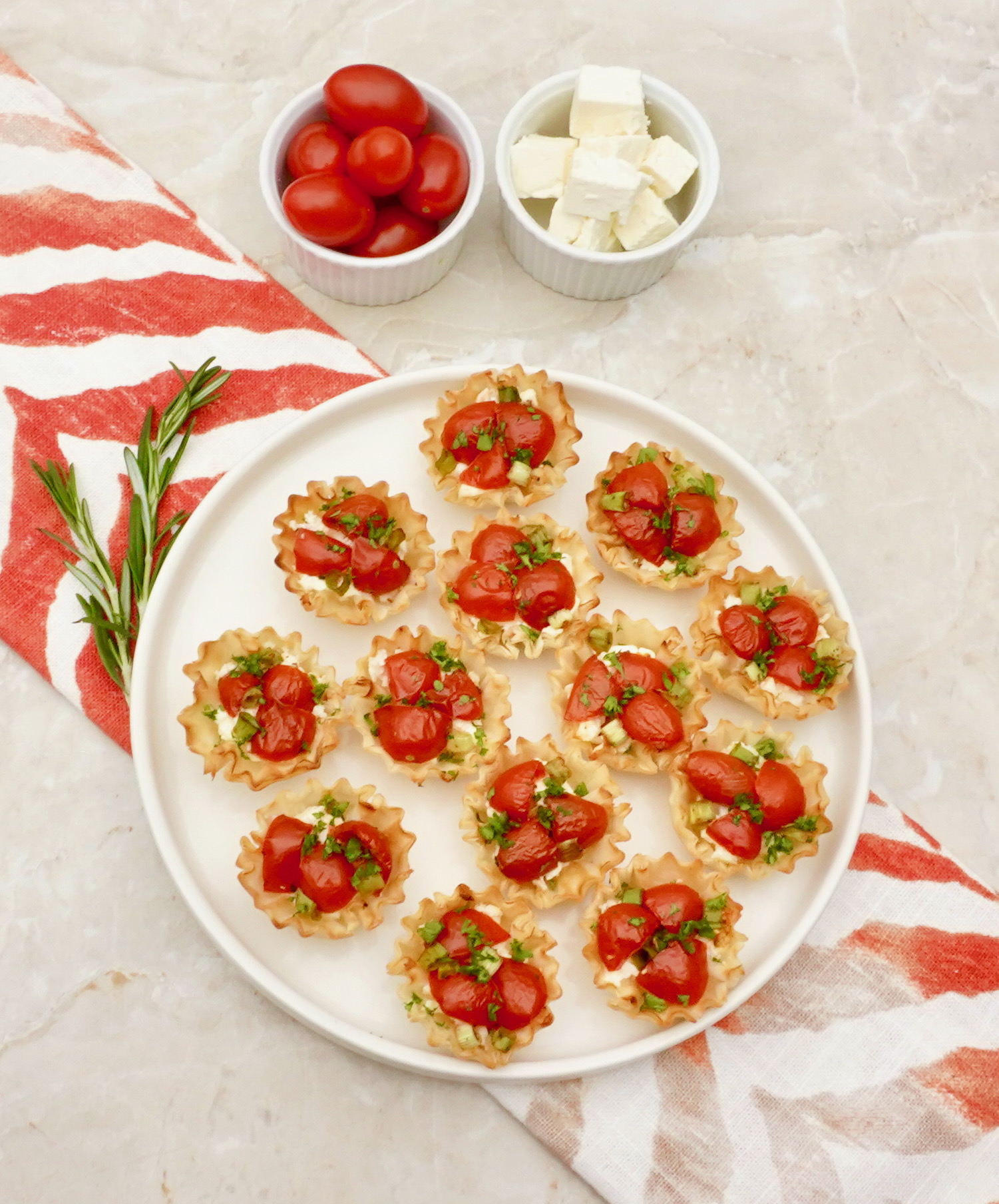 Tomato Feta Bites are simple, flavorful appetizers to make year round.
