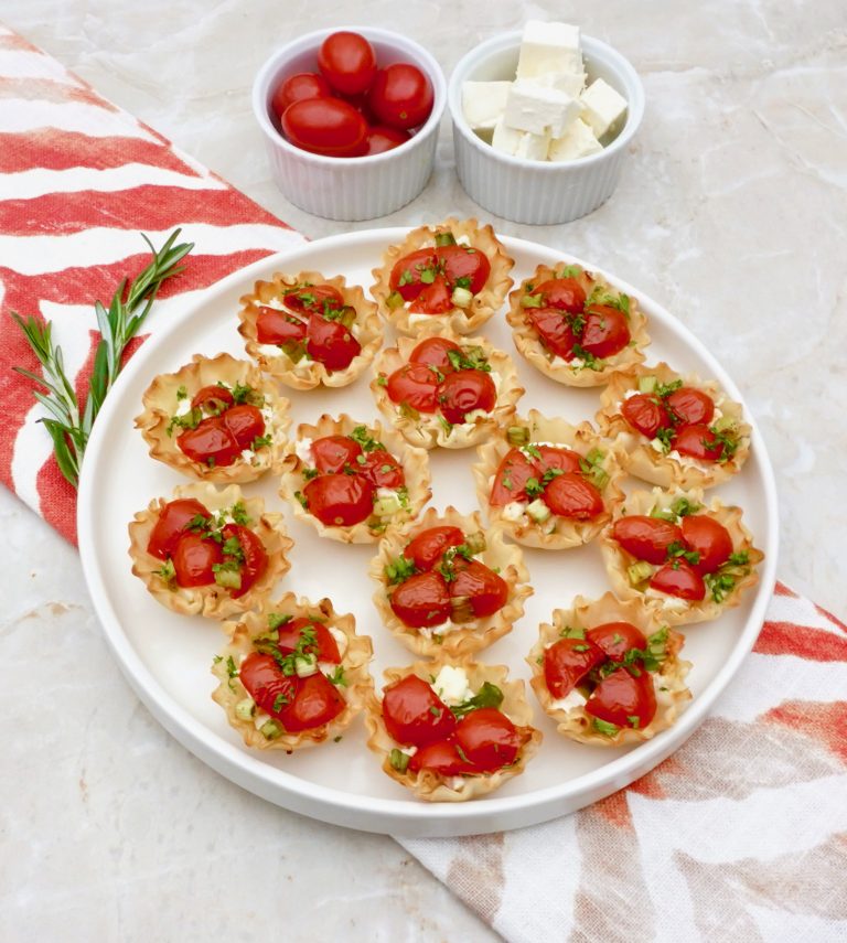 Easy to Make Baked Tomato Feta Bites Appetizer Recipe