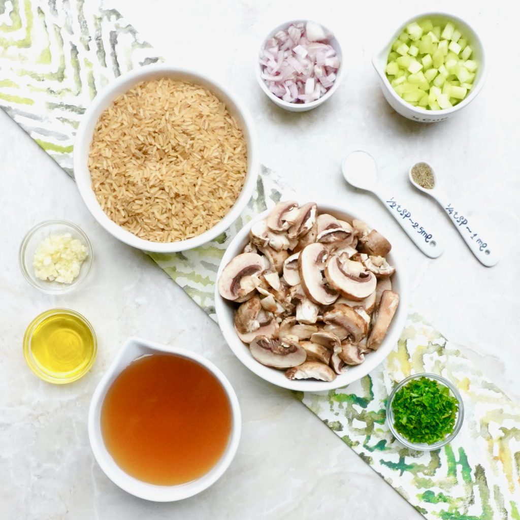 Mushroom Brown Rice Pilaf