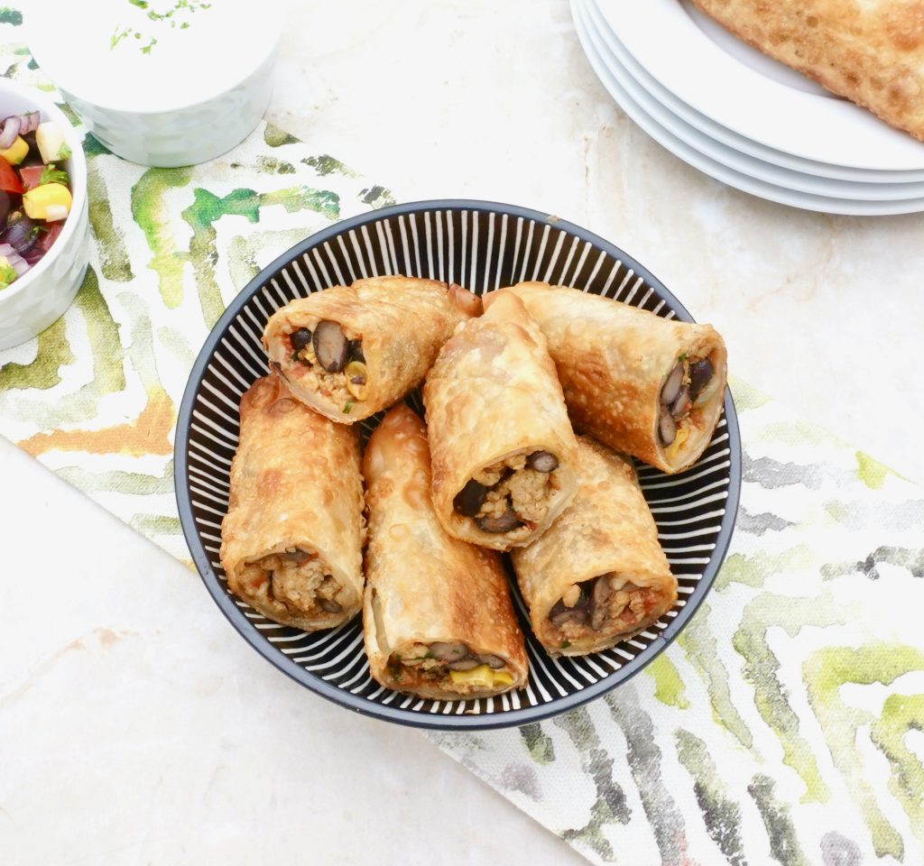 Southwest Chicken Egg Rolls