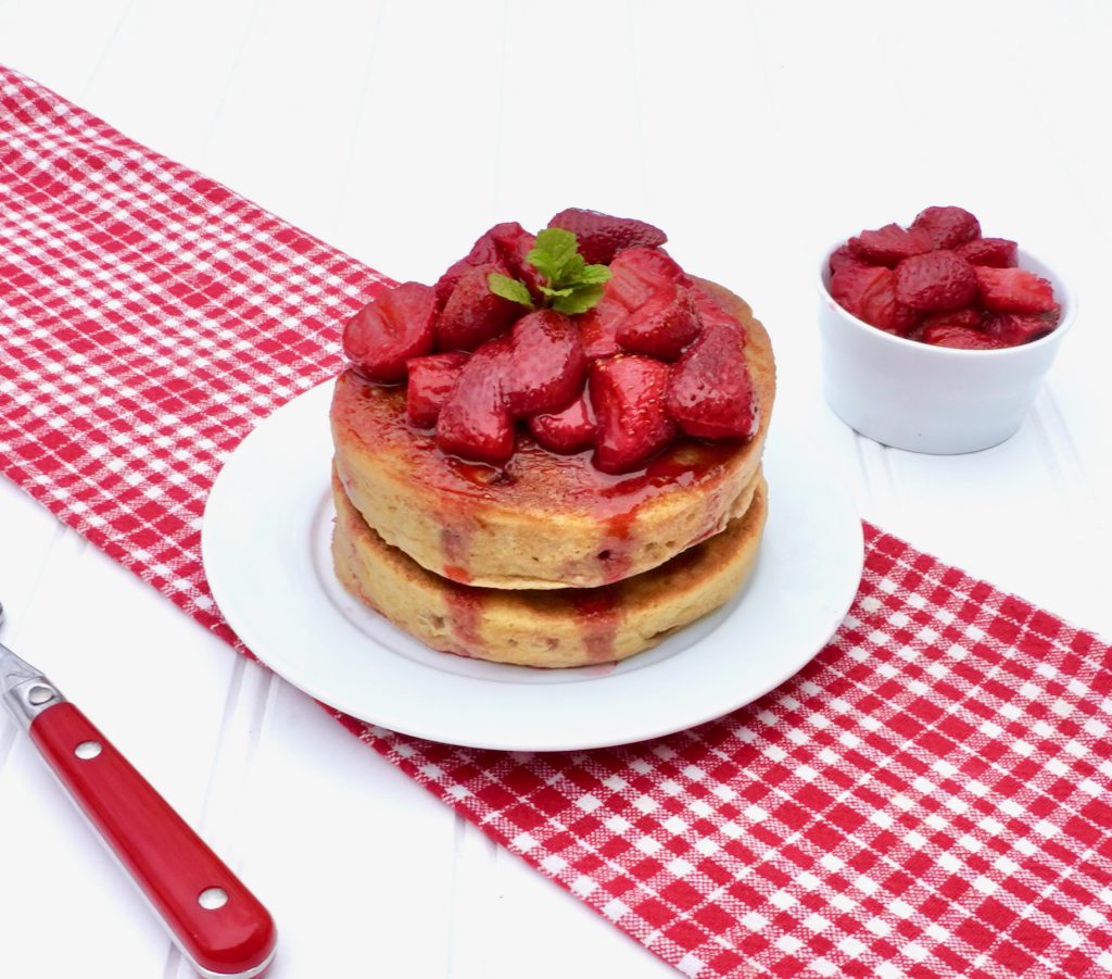 Strawberry Whole Grain Pancakes