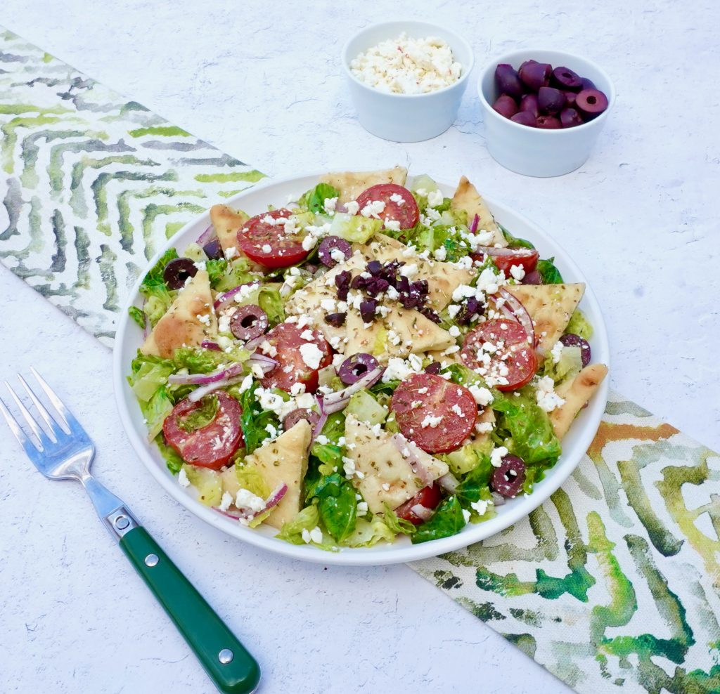 Pita Bread Salad is a hearty, flavorful Greek type salad