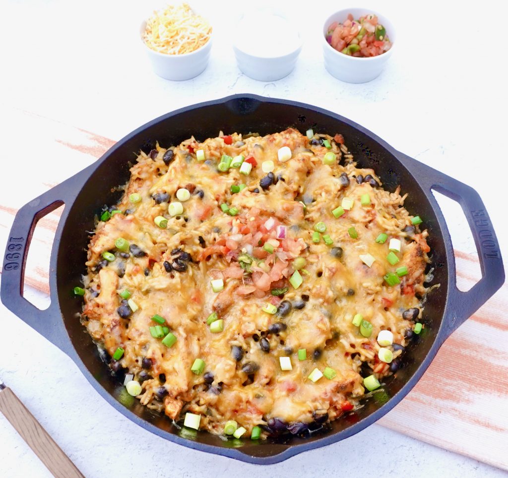 Salsa Chicken Rice Skillet