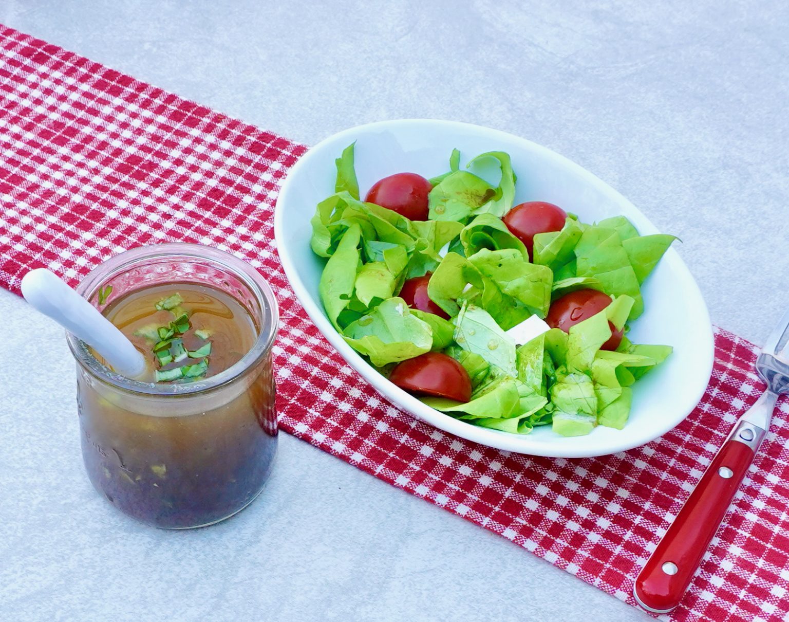 Basil Balsamic Vinaigrette is a fresh and flavorful salad dressing.