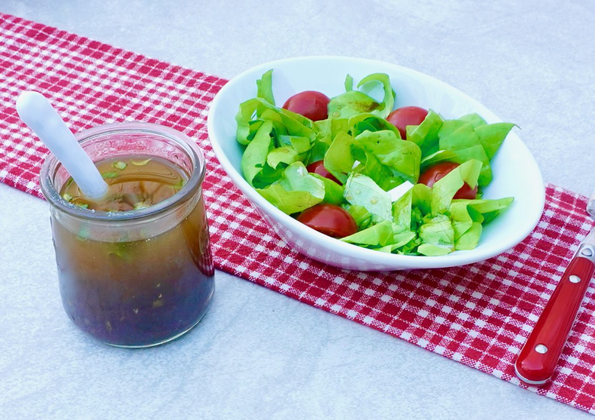 Basil Balsamic Vinaigrette is a fresh and flavorful salad dressing.