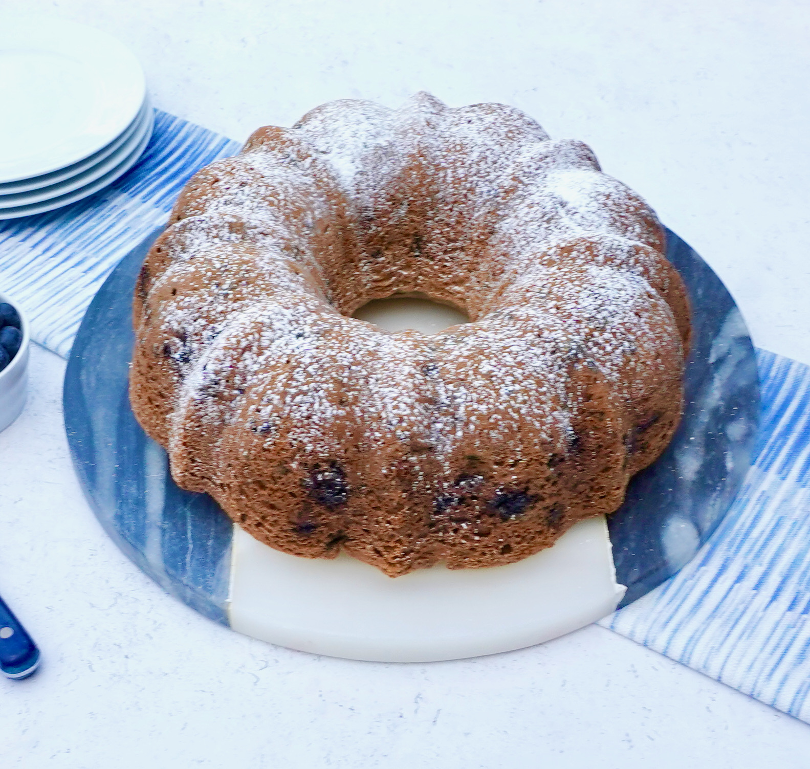 Easy Buttermilk Blueberry Pancake Bundt Cake Recipe