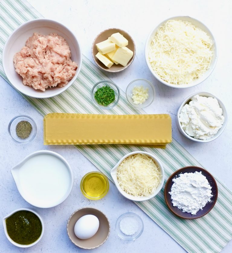 Easy Creamy Baked Pesto Chicken Lasagna Family Recipe