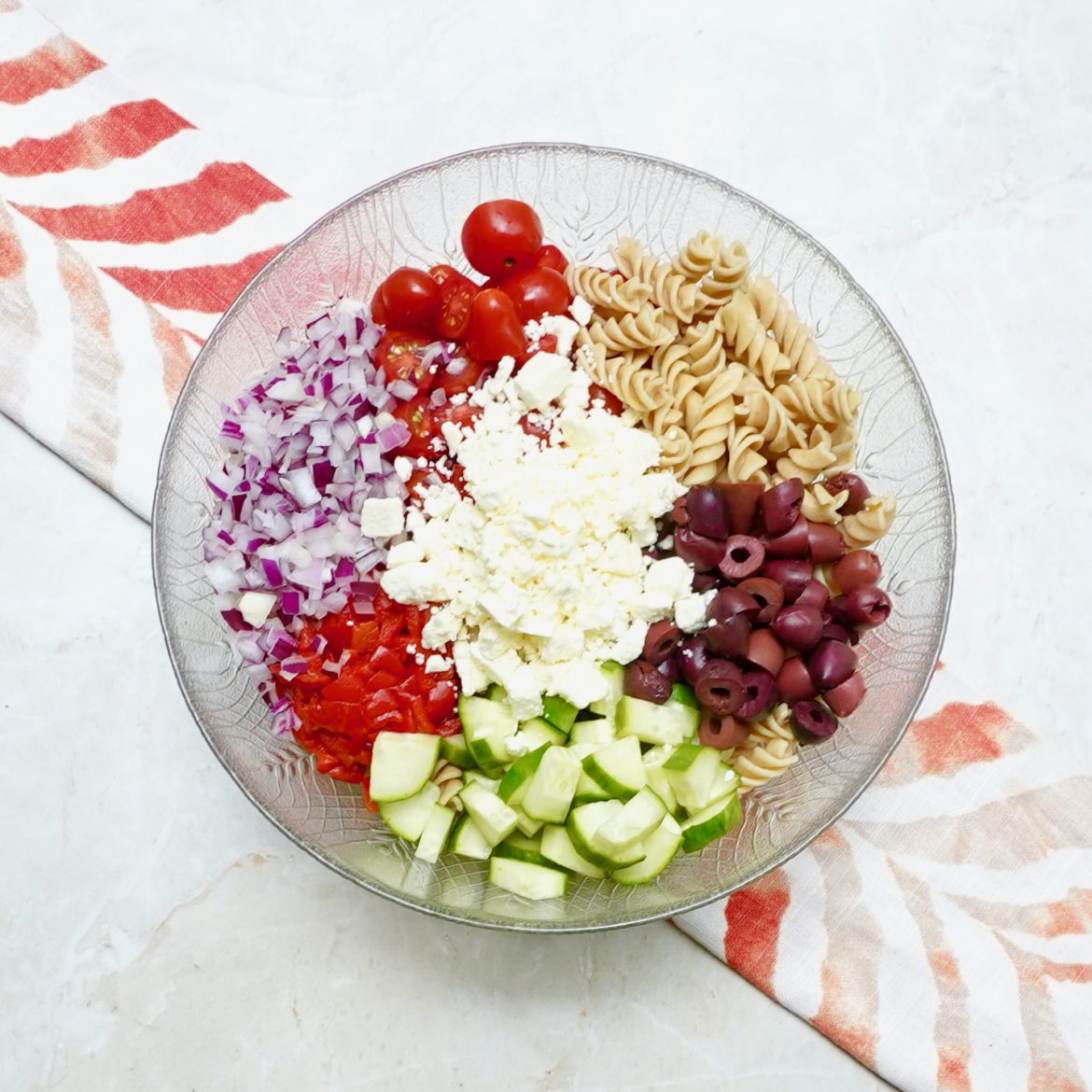 Easy To Make Greek Whole Wheat Pasta Salad Recipe