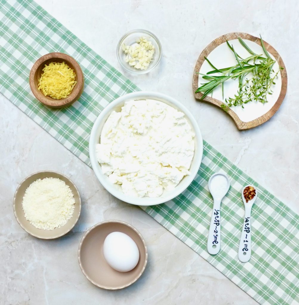 Savory Baked Lemon Ricotta Cheese