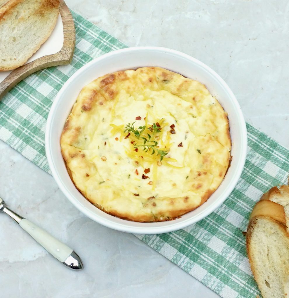 Savory Baked Lemon Ricotta Cheese