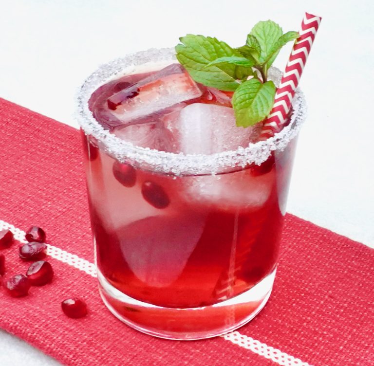 Easy Festive Vodka Pomegranate Mint Cocktail Recipe